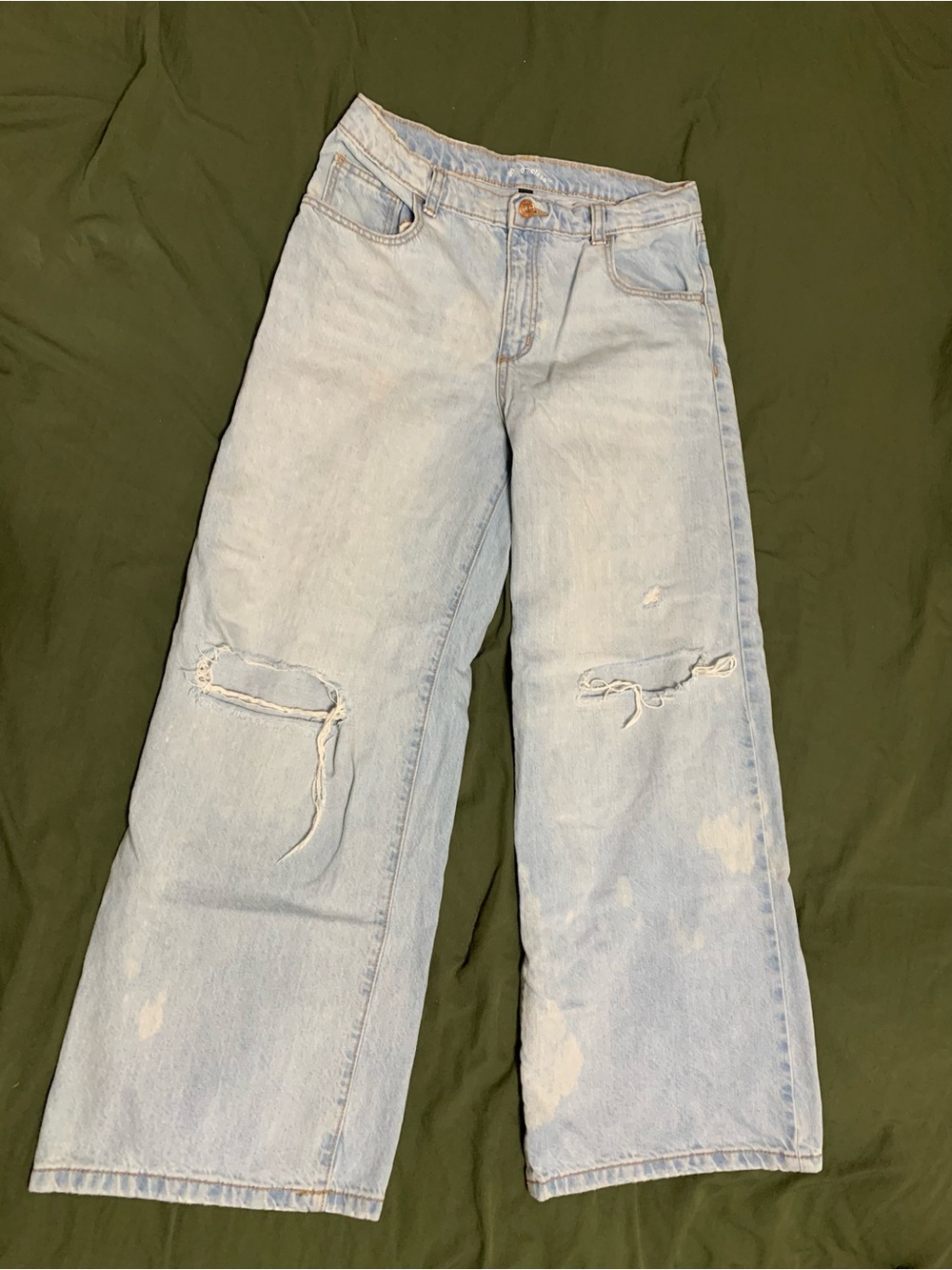 art class Light Blue Distressed Wide-Leg Jeans